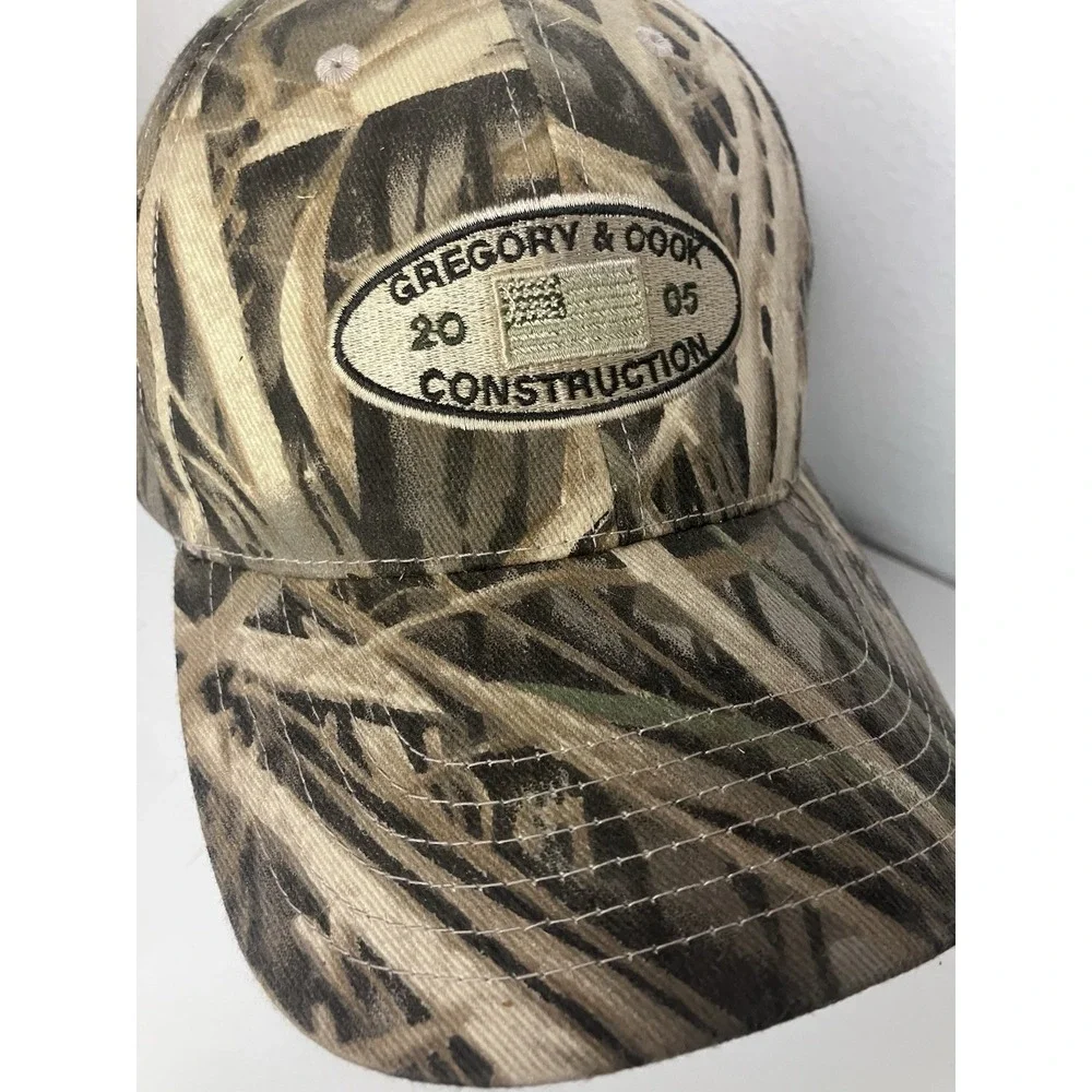 Vintage Gregory & Cook Construction Hat Camouflage Adjustable 2005 OSFA